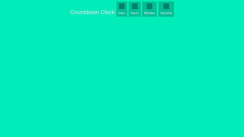 Styled JavaScript Countdown Clock
