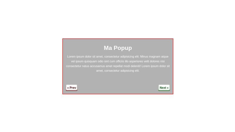 simple pop up in html/css