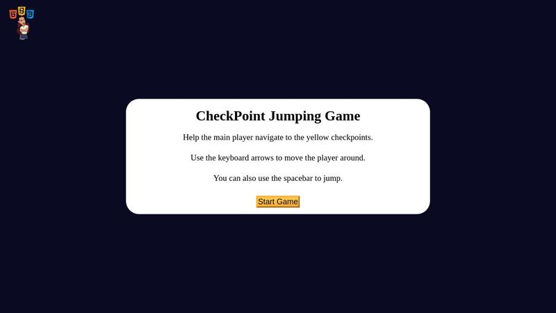 CheckPoint Jumping Game HTML/CSS/JS