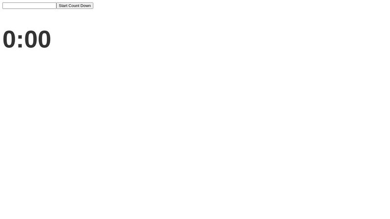 CountDown timer Javascript