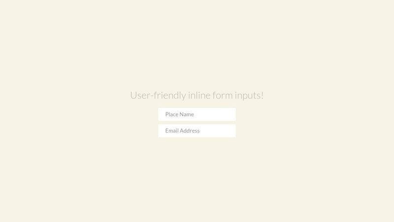 CSS Inline Form Labels + Validation