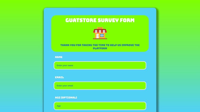 Survey Form with CSS and HTML