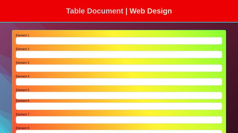 Table Document