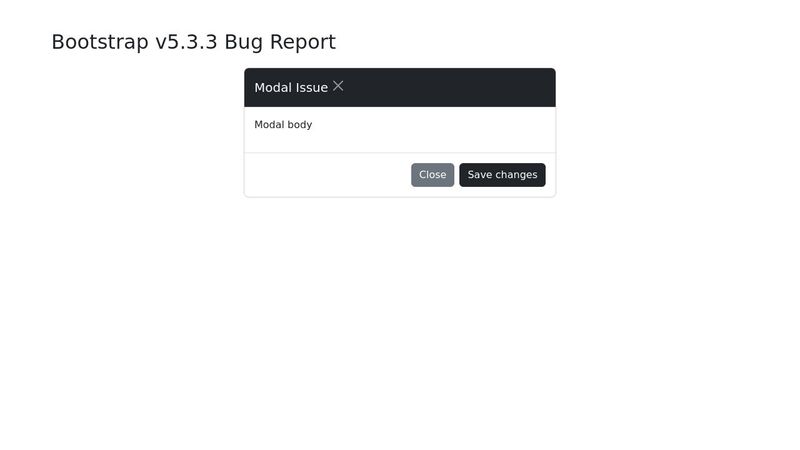 CodePen Home Bootstrap v5 Bug Report Template