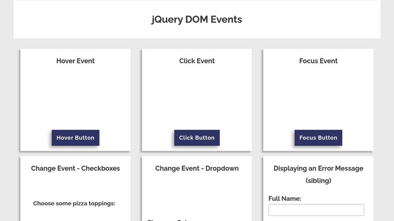 jQuery Events