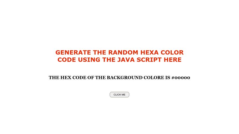 Generate Random Hexa Color Code Of BG