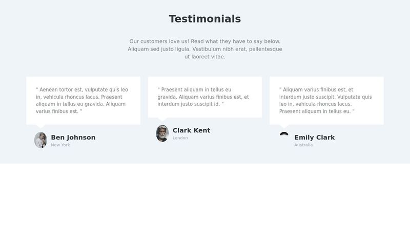 Simple Testimonials - HTML & CSS ONLY
