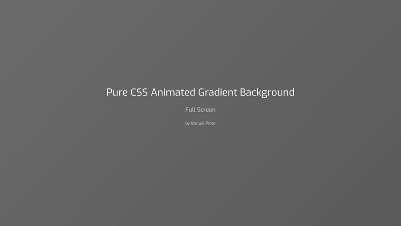 Pure CSS Gradient Background Animation