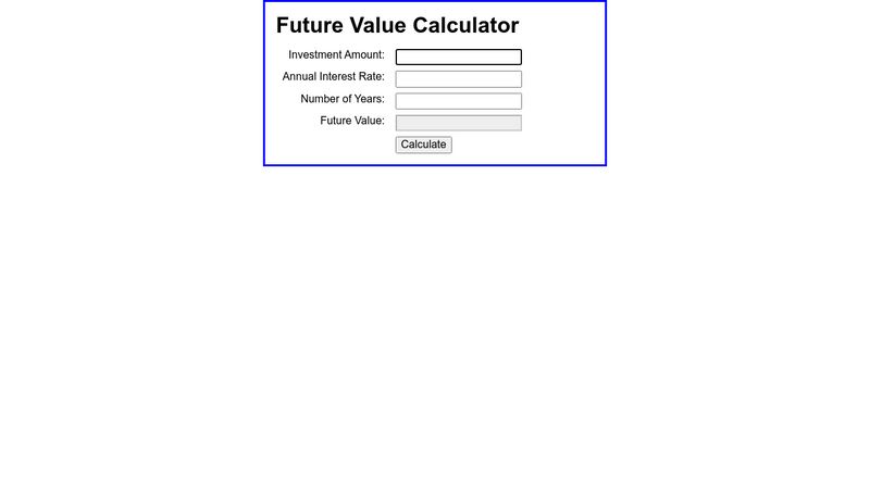 future value calculator