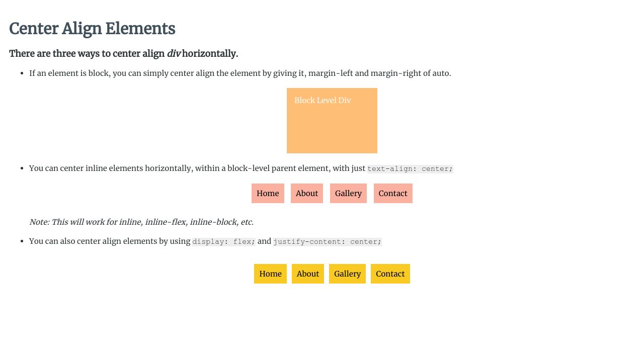 Center align div horizontally