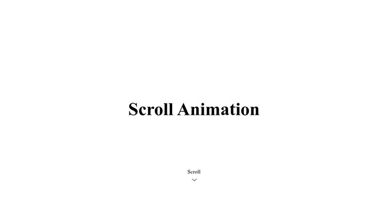 Scroll Animation