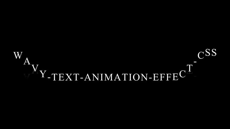 Wavy Text Animation Effect CSS