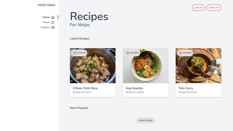 Recipe Website - Tailwind CSS