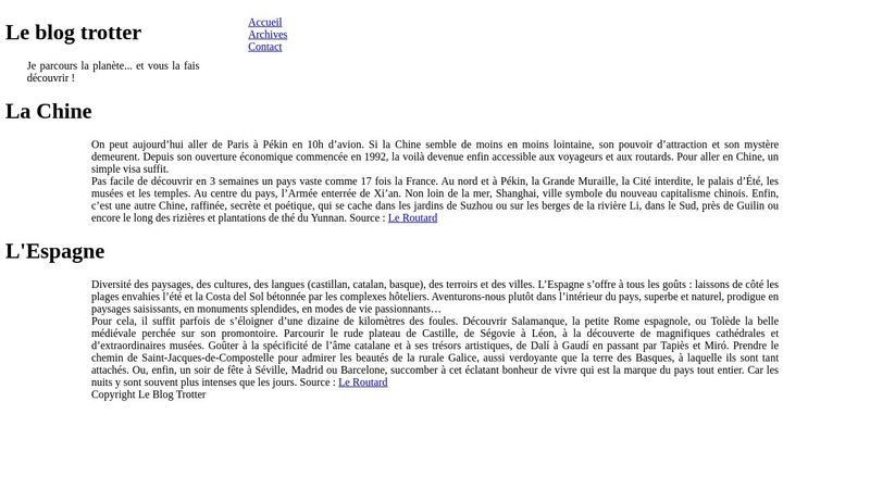 Exercice HTML / CSS - P3 "Pratiquez!"
