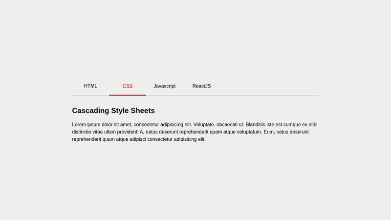 horizontal Tabs