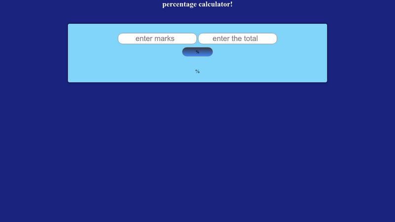 caclulator for percentage