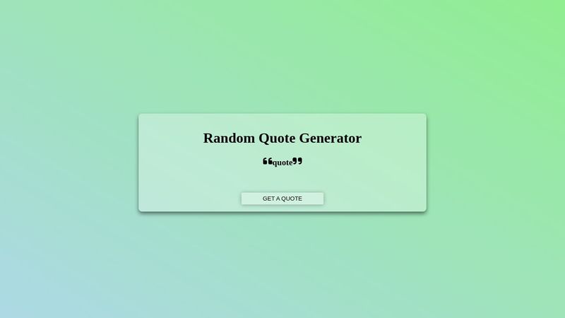 Random Quote generator