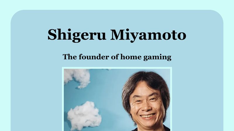 Shigeru Miyamoto Tribute by Thumper-001 on DeviantArt