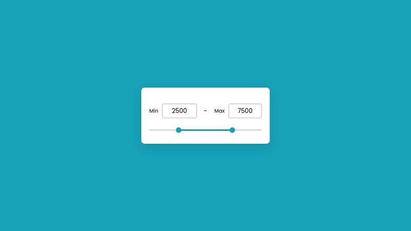 Price Range Slider in HTML CSS & JavaScript