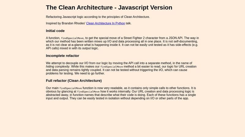 Clean Architecture in Javascript