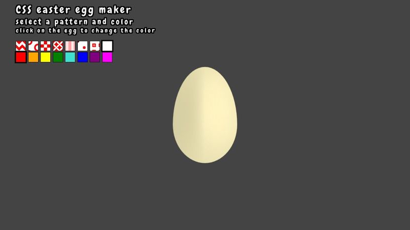 pure CSS easter egg maker