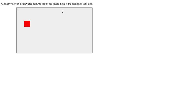 Move html-element to click-position