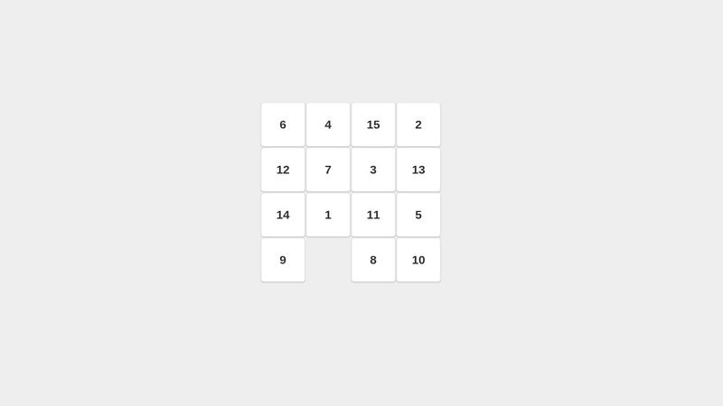 Simple puzzle game using React.js