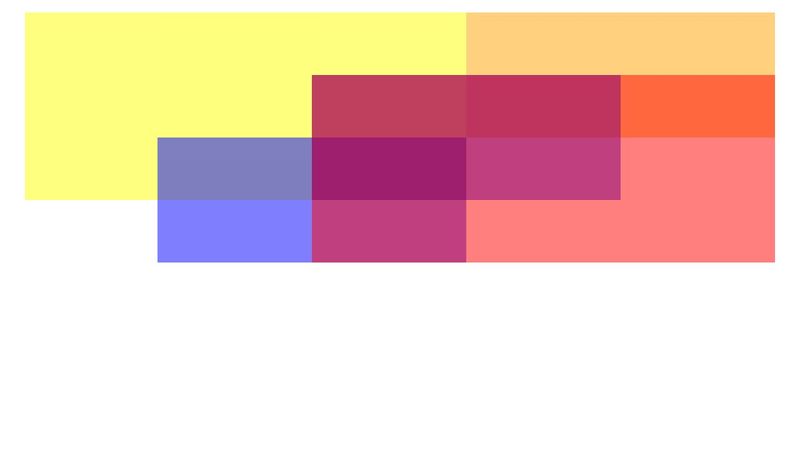CSS grid - color overlays