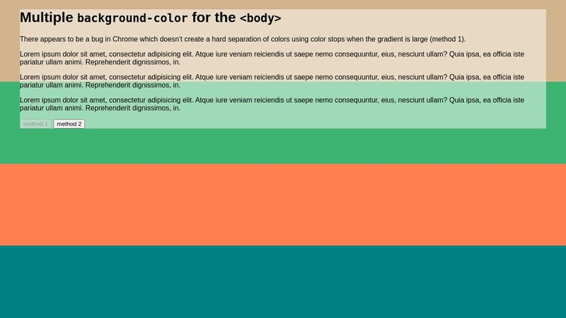 Multi-colored css background