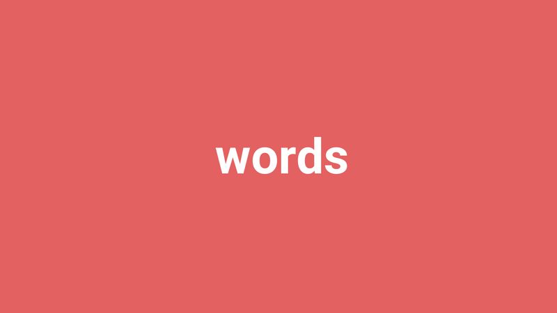 Animated words