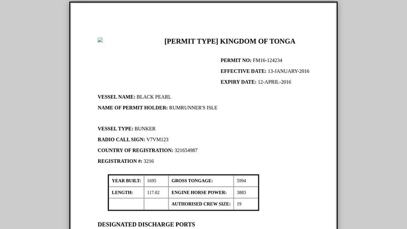 A4 CSS License Template - TO