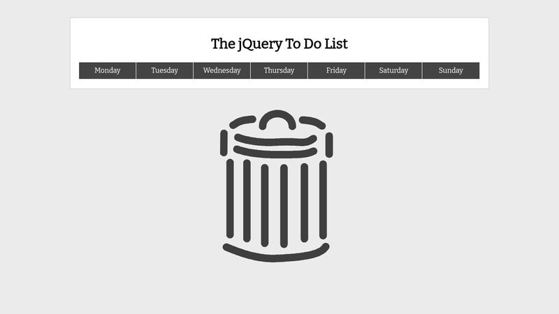 The jQuery Todo List (Todo List in jQuery UI)