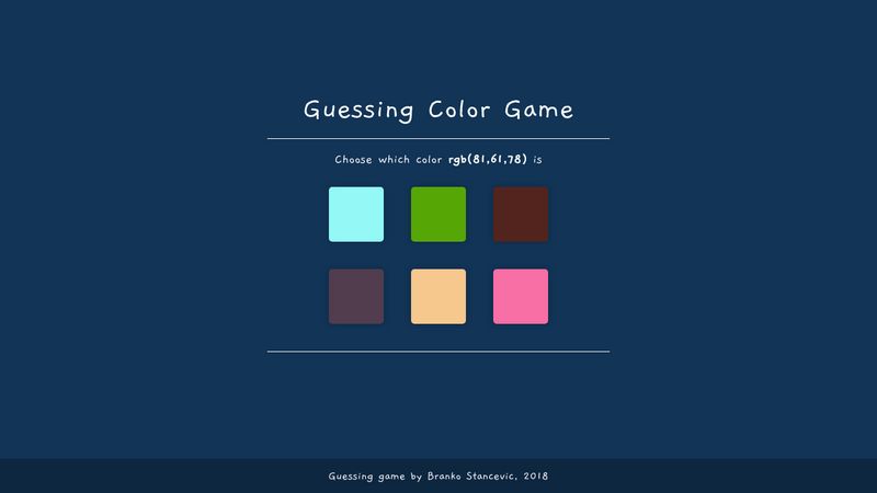 Simple Color Guessing Game Updated With Scoring System