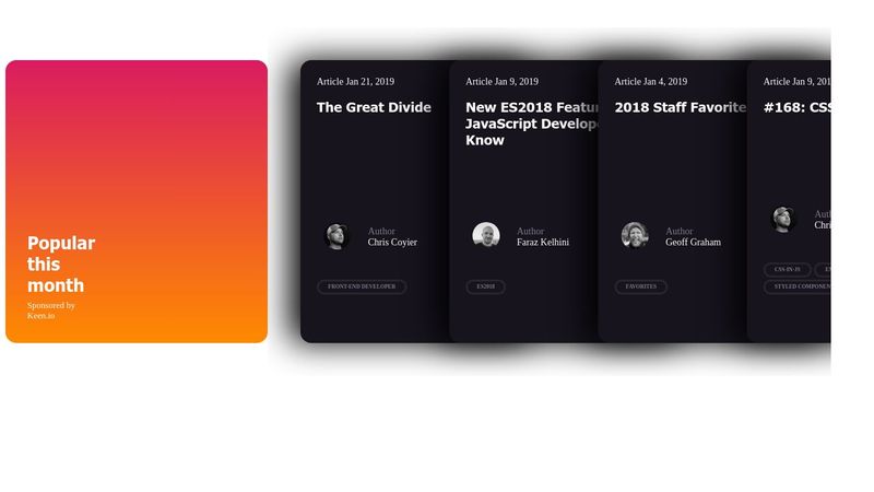 cards slider