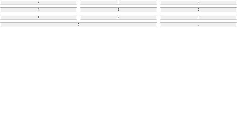 CSS Grid Numpad layout