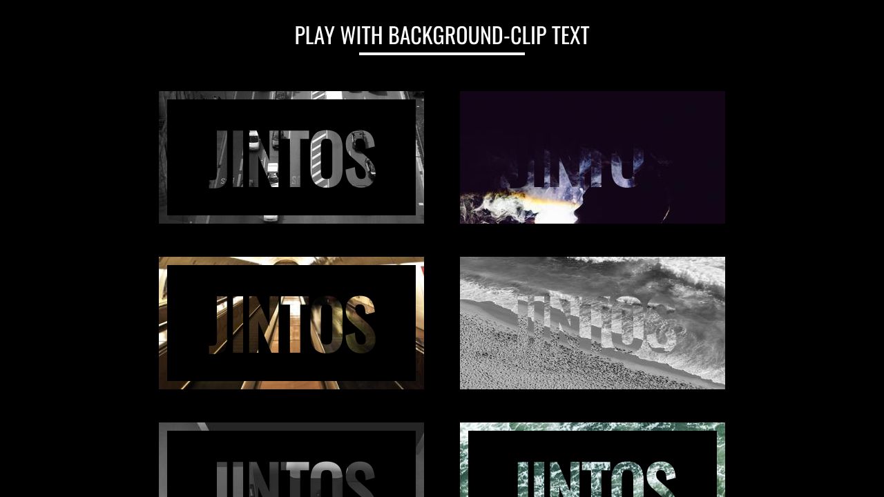 webkit-background-clip:text CSS effect