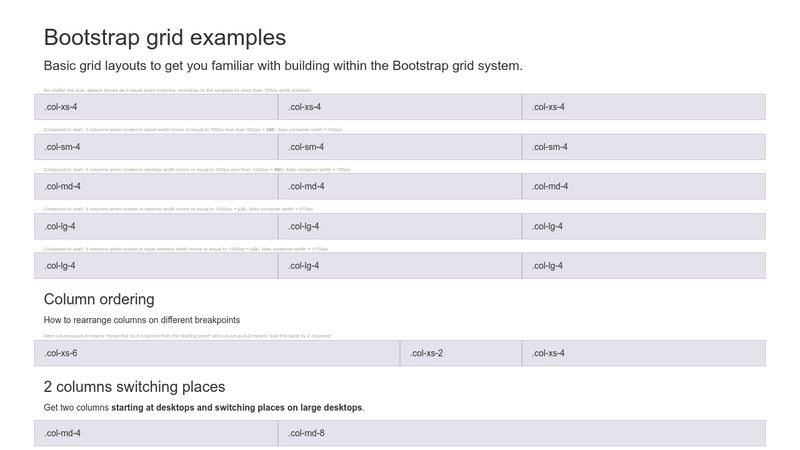 Bootstrap Grid Basics (v 3.3.7)