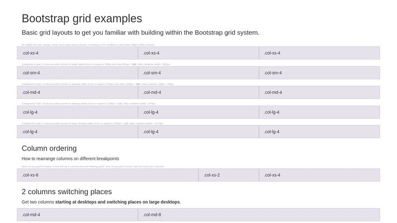 Bootstrap grid basics (v 3.3.7)