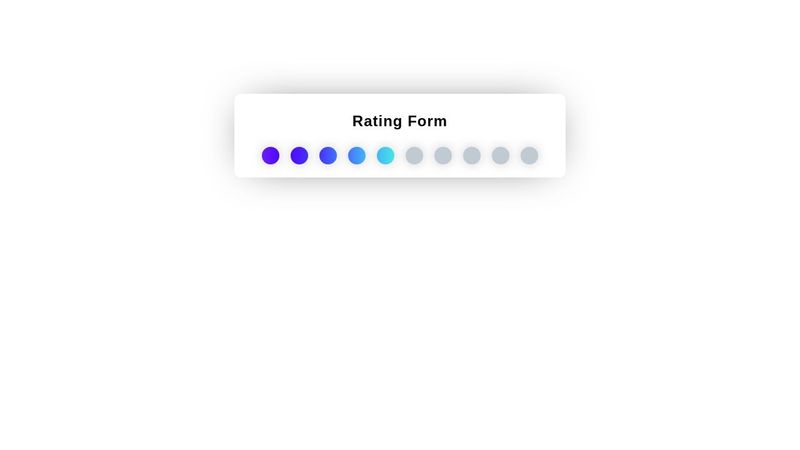 JQuery and CSS Gradient Rating Form