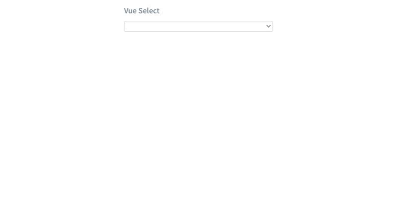 Vue-Select - Most Basic Example