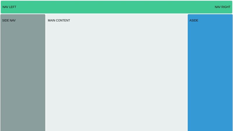 Holy Grail Flexbox Layout