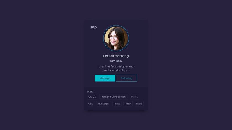 Profile Card Design