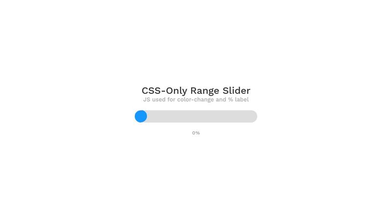 CSS Custom Range Slider
