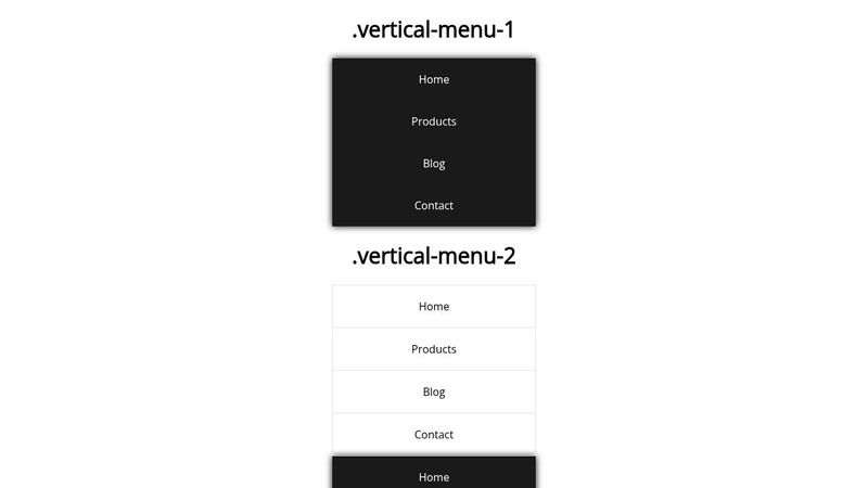 CSS Vertical Menus
