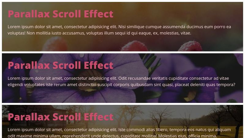 Parallax Scroll Effect