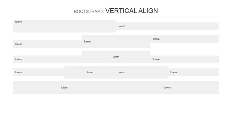 Bootstrap Vertical Align - examples & tutorial