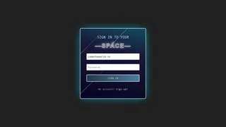 Animated Neon Login Form