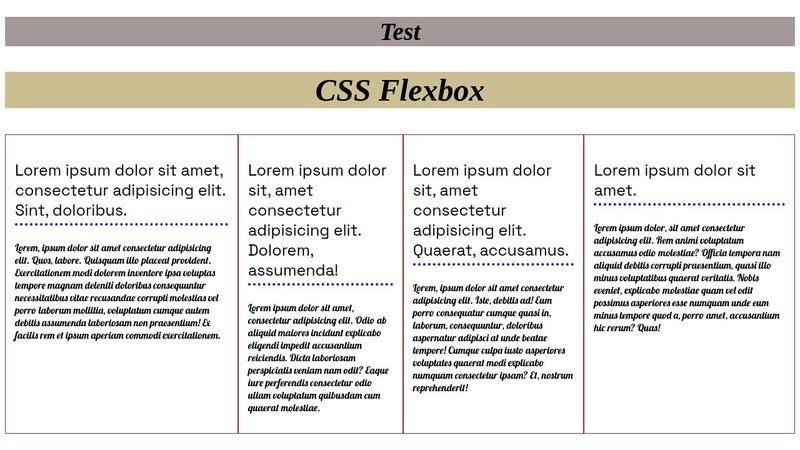 CSS Simple Flexbox
