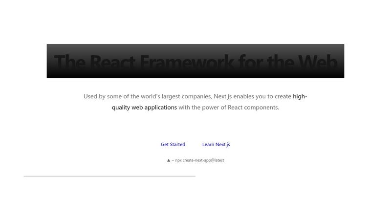 Snippet from nextjs.org