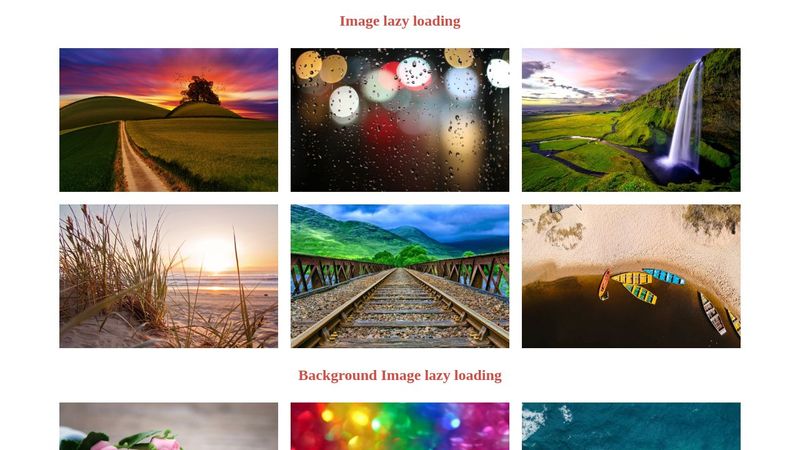 Lazy loading for image, background image & video Lazy loading for image, background image & video